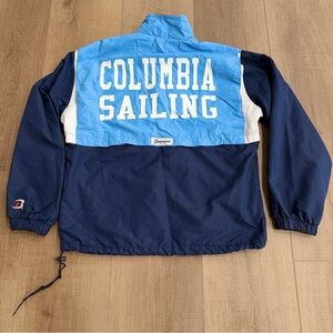 Vintage Boathouse Columbia Sailing Men Small 1/2 Zip Windbreaker Pullover Jacket